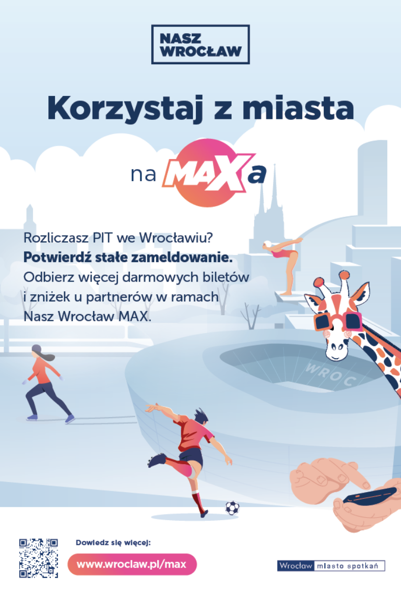 PLAKAT zinformacją o zniżkach Premium MAX